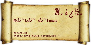 Máté Álmos névjegykártya